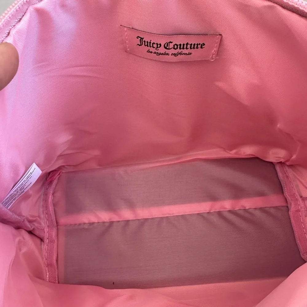 Juicy Couture Black and Pink Cosmetic Bags with Rhinestone Embellishments